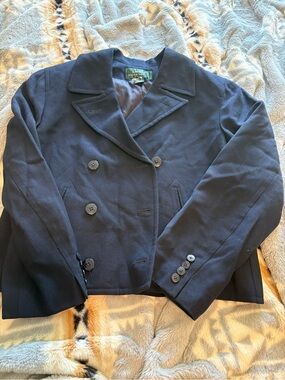Ralph Lauren Navy Double-Breasted Peacoat